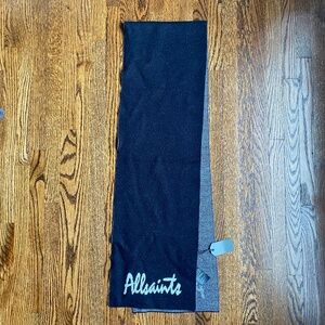 NWT ALLSAINTS Logo Jacquard Scarf